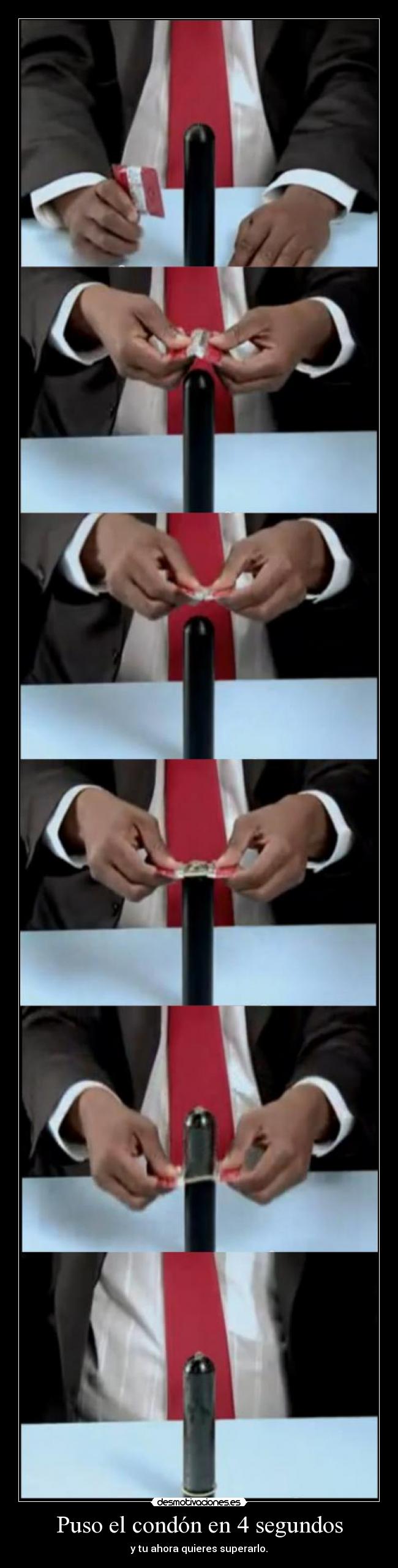 Puso el condón en 4 segundos -