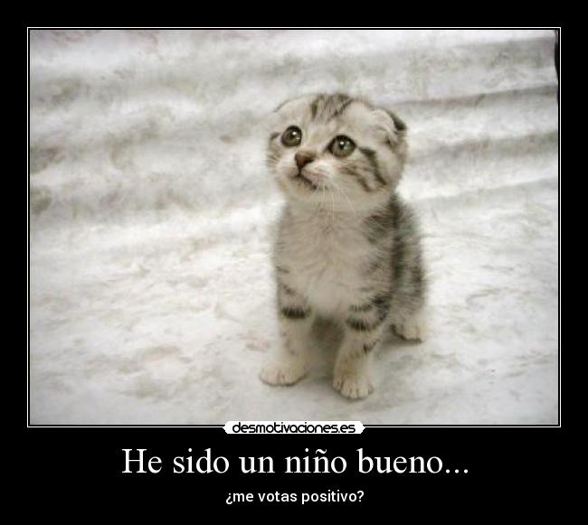 He sido un niño bueno... -
