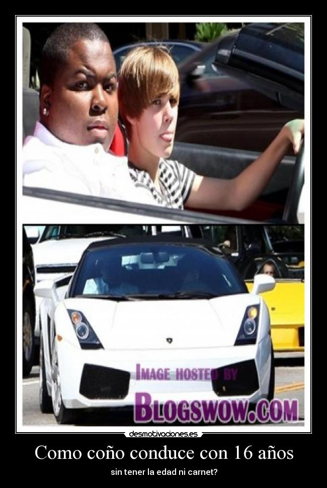 Como coño conduce con 16 años - 