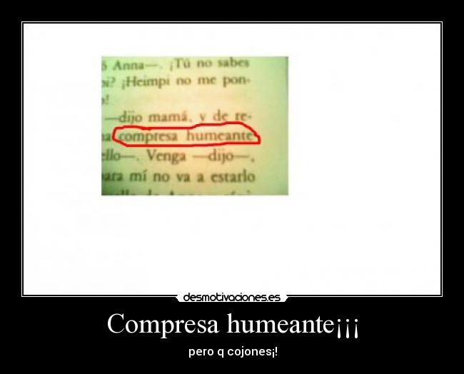 Compresa humeante¡¡¡ - 