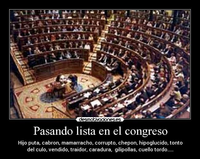 Pasando lista en el congreso - 