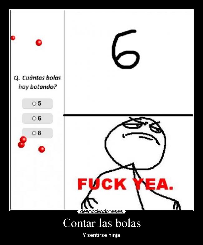 Contar las bolas - Y sentirse ninja