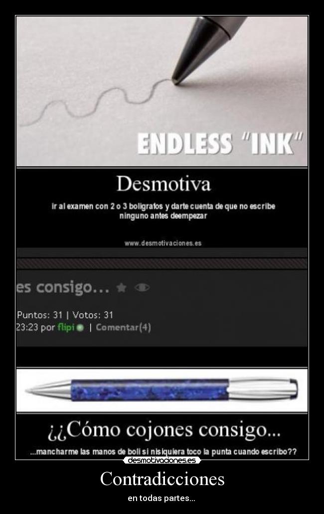 Contradicciones - en todas partes... 