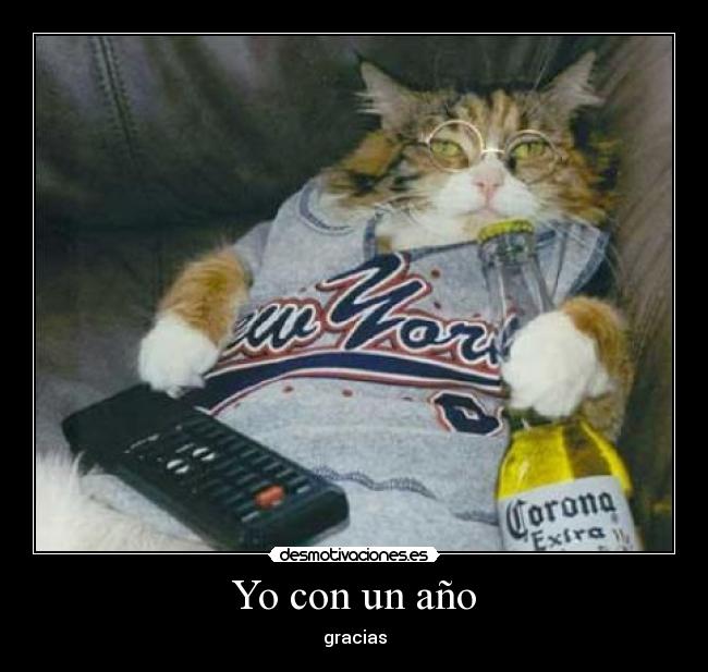 Yo con un año - gracias