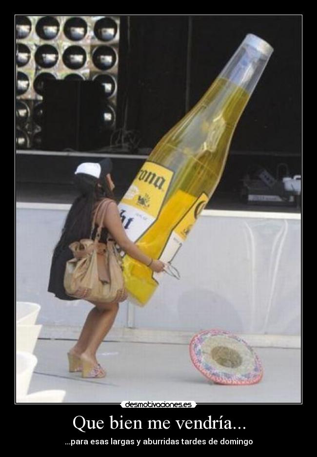 Que bien me vendría... - ...para esas largas y aburridas tardes de domingo