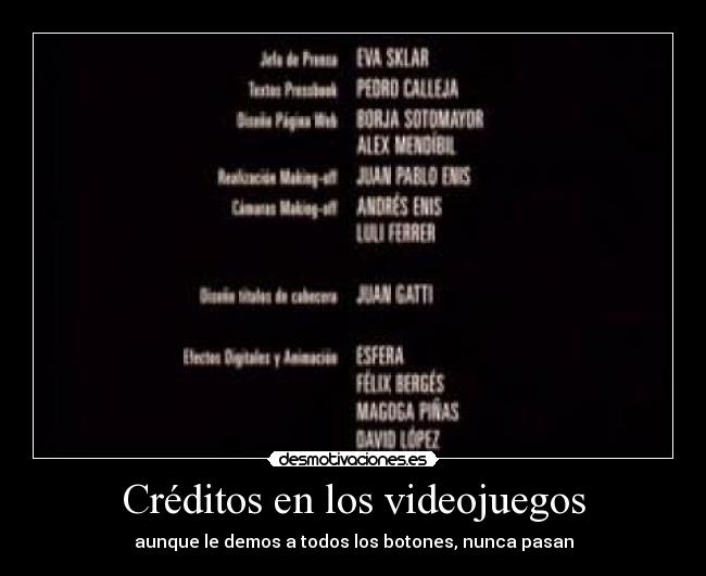 carteles videojuegos creditos desmotivaciones