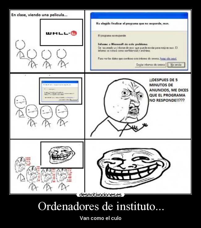 Ordenadores de instituto... - Van como el culo
