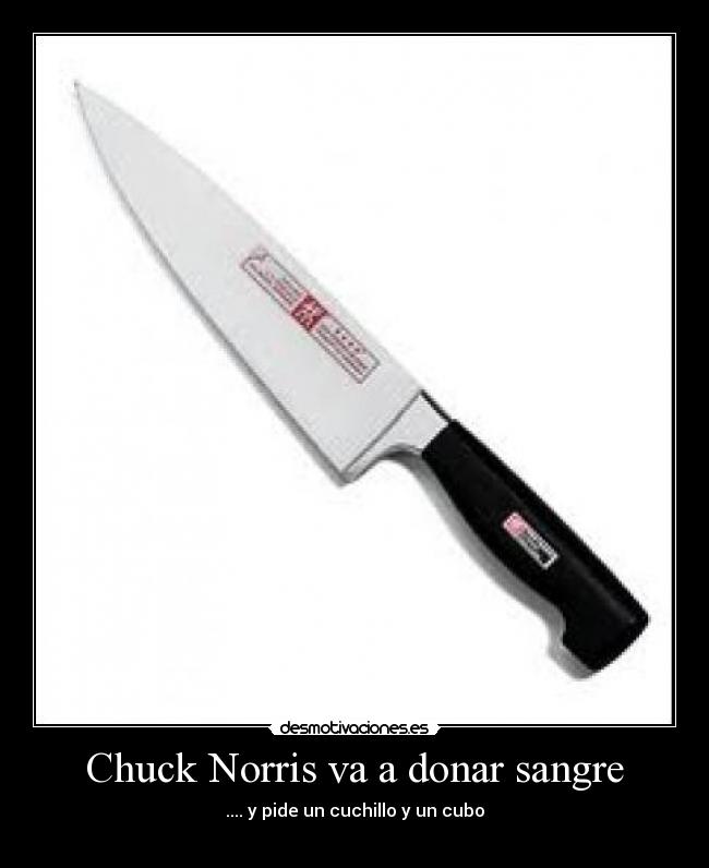 Chuck Norris va a donar sangre -