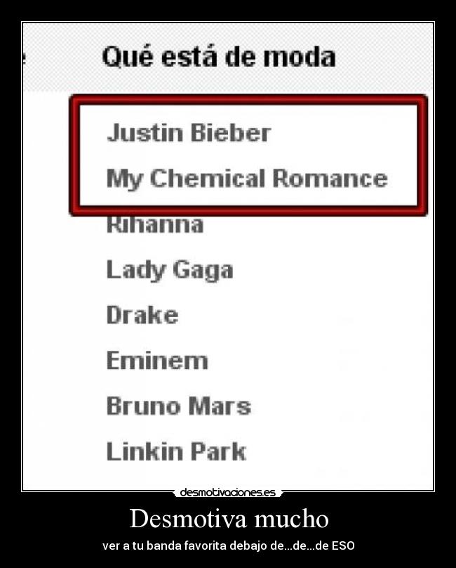 carteles desmotiva chemical romance mcr justin bieber myspace desmotivaciones