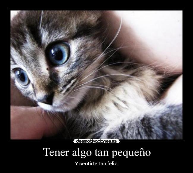 Tener algo tan pequeño -