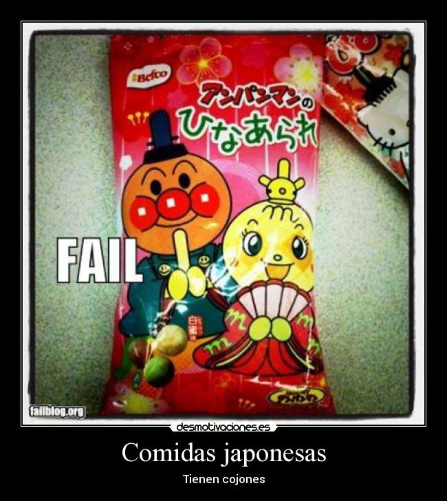 Comidas japonesas - Tienen cojones