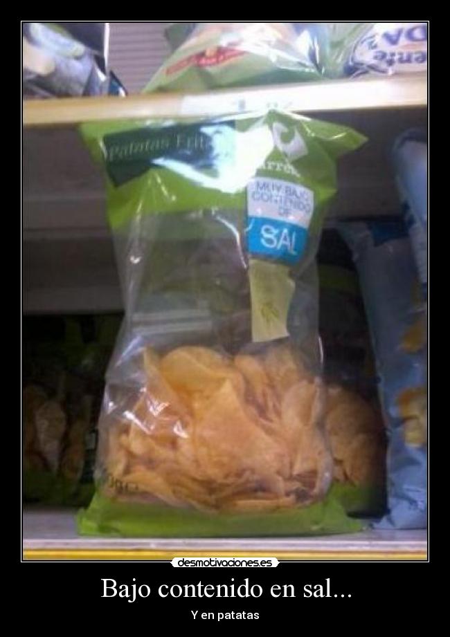 Bajo contenido en sal... -