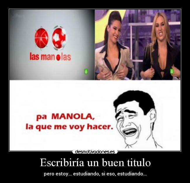Escribiría un buen titulo -