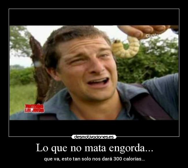 Lo que no mata engorda... -