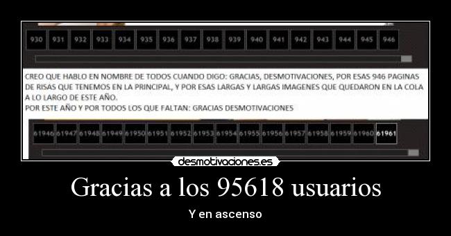 Gracias a los 95618 usuarios - Y en ascenso