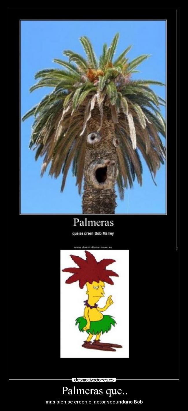 Palmeras que.. - mas bien se creen el actor secundario Bob