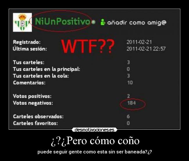¿?¿Pero cómo coño - puede seguir gente como esta sin ser baneada?¿?
