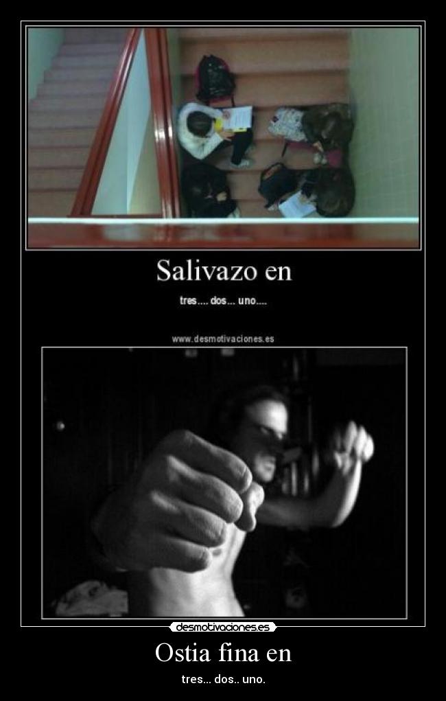 carteles ostia fina punetazo salivazo lol desmotivaciones