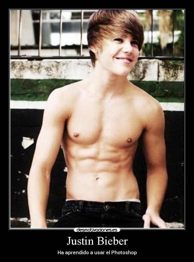 Justin Bieber - Ha aprendido a usar el Photoshop