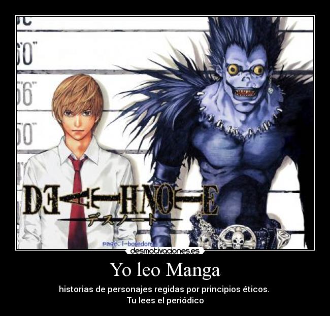 carteles manga periodico etica anime death note desmotivaciones