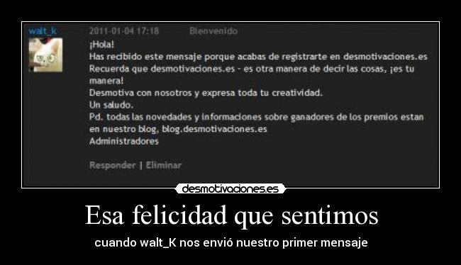 Esa felicidad que sentimos - 