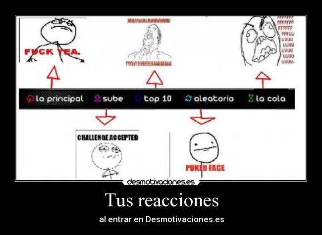 Tus reacciones - al entrar en Desmotivaciones.es