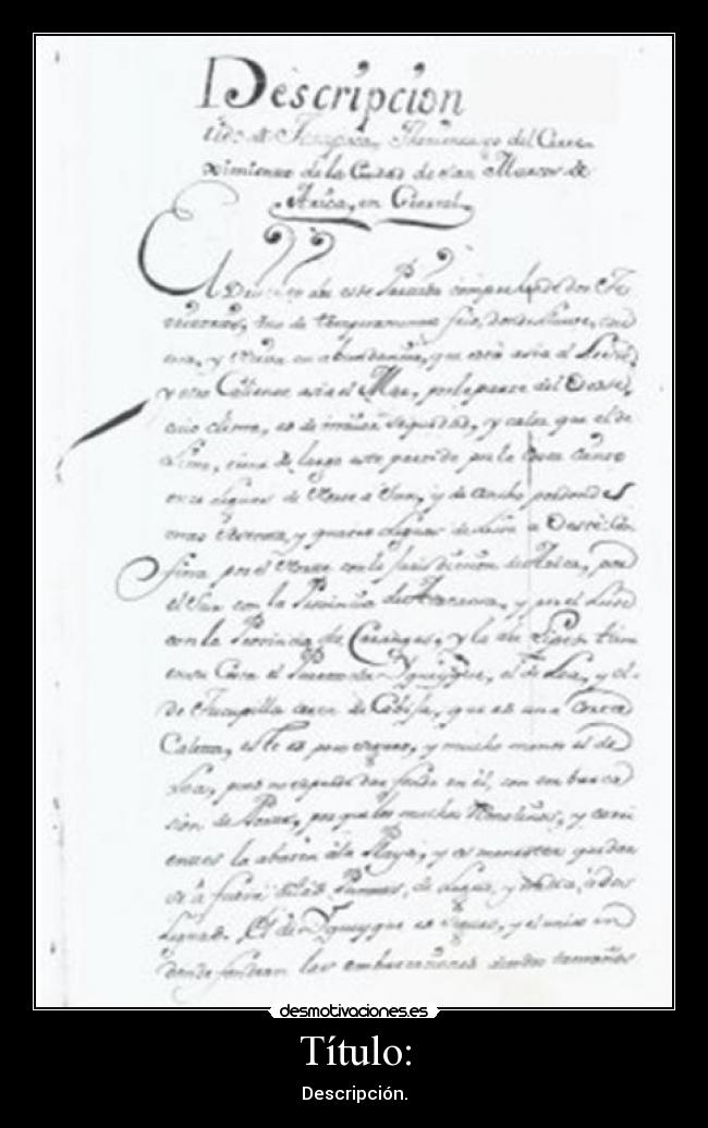 Título: - Descripción.