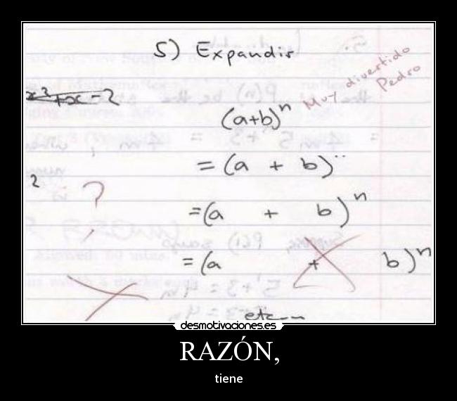 RAZÓN, -