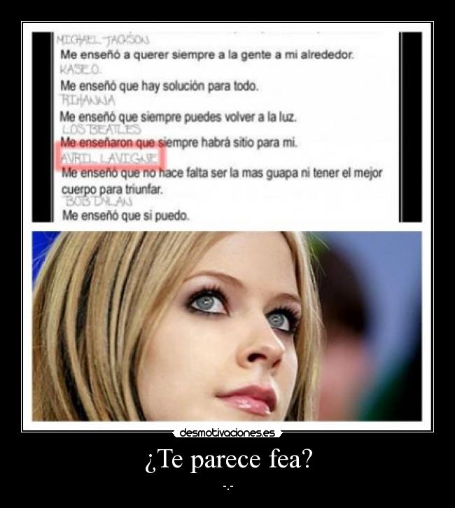 ¿Te parece fea? -