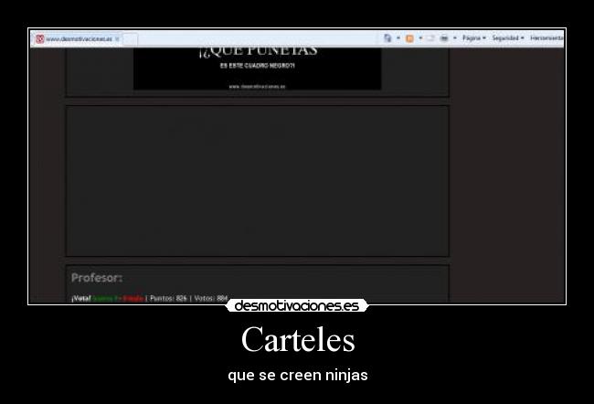 Carteles - que se creen ninjas