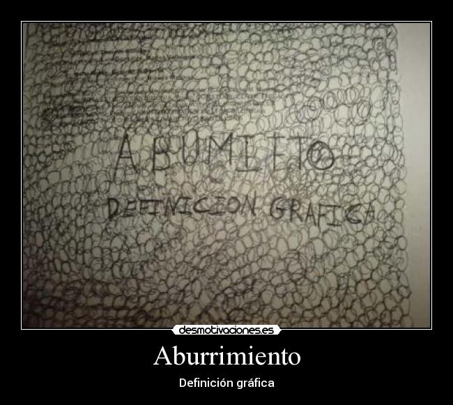 Aburrimiento - Definición gráfica