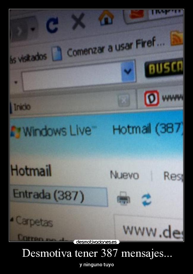 Desmotiva tener 387 mensajes... -
