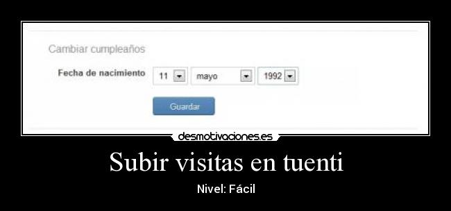 Subir visitas en tuenti -