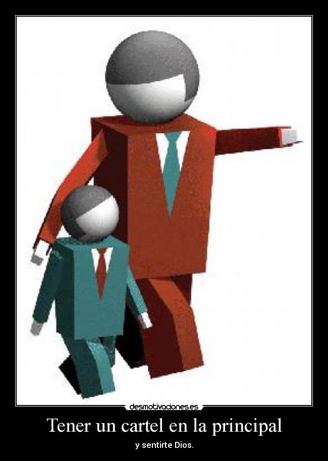 Tener un cartel en la principal -