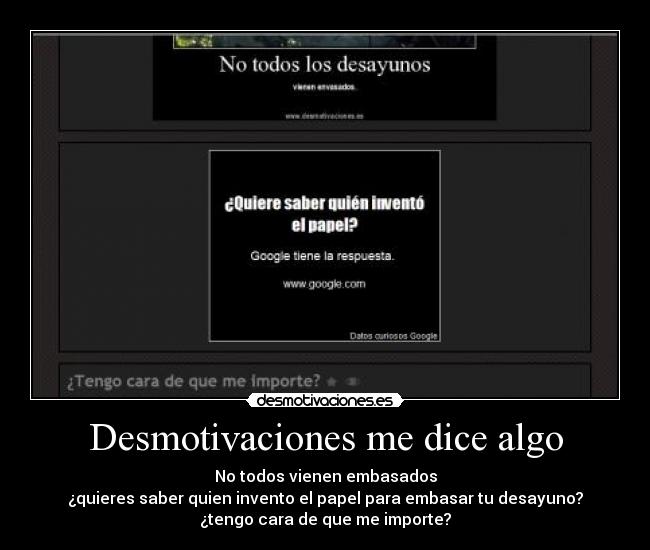Desmotivaciones me dice algo -