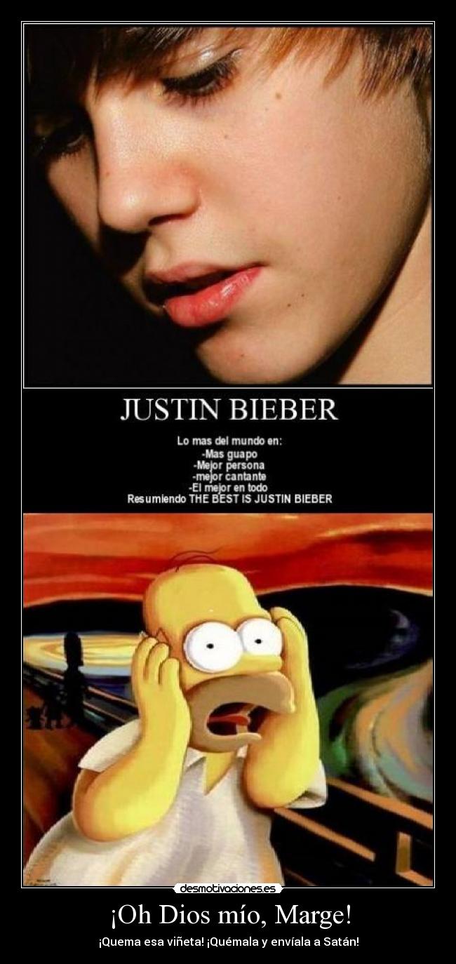 carteles dios anti bieber homer desmotivaciones