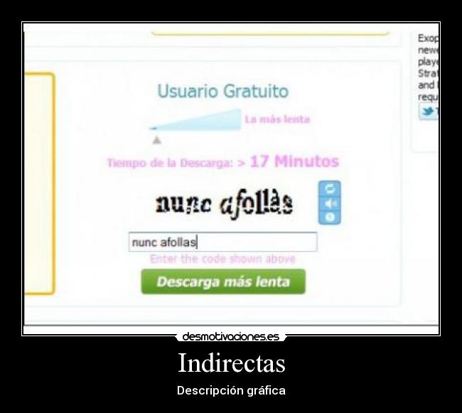 Indirectas - Descripción gráfica