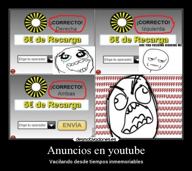 Anuncios en youtube - Vacilando desde tiempos inmemoriables