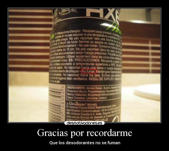 Gracias por recordarme - 