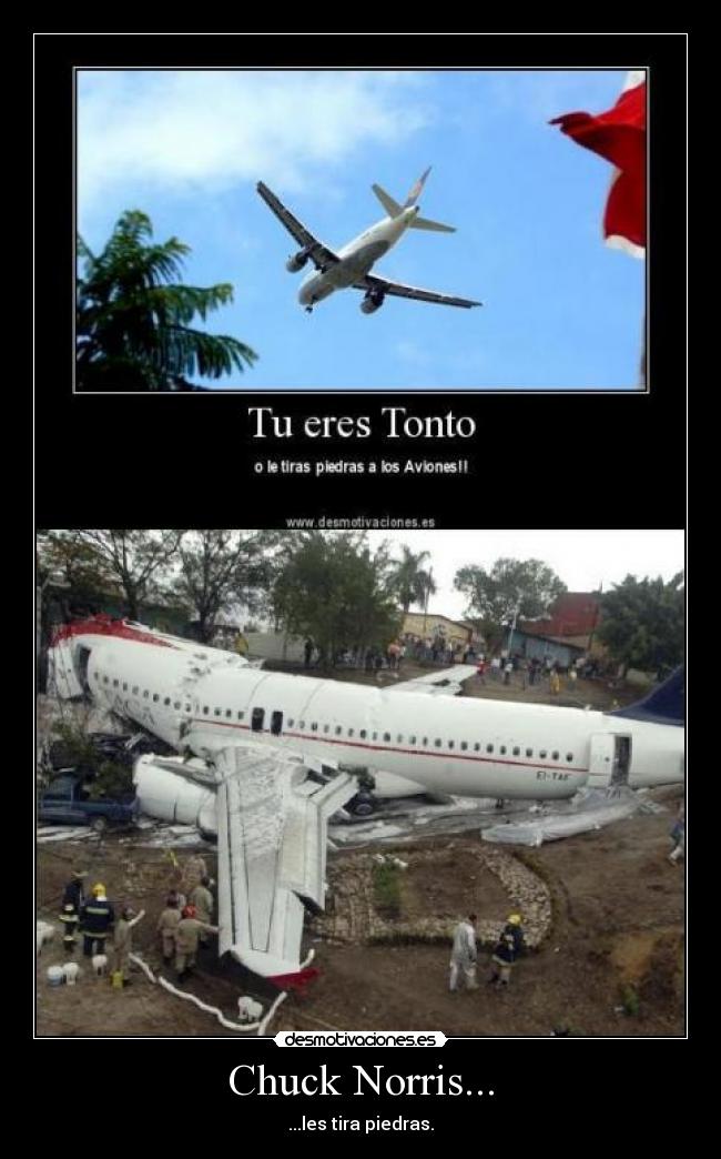 Chuck Norris... - ...les tira piedras.