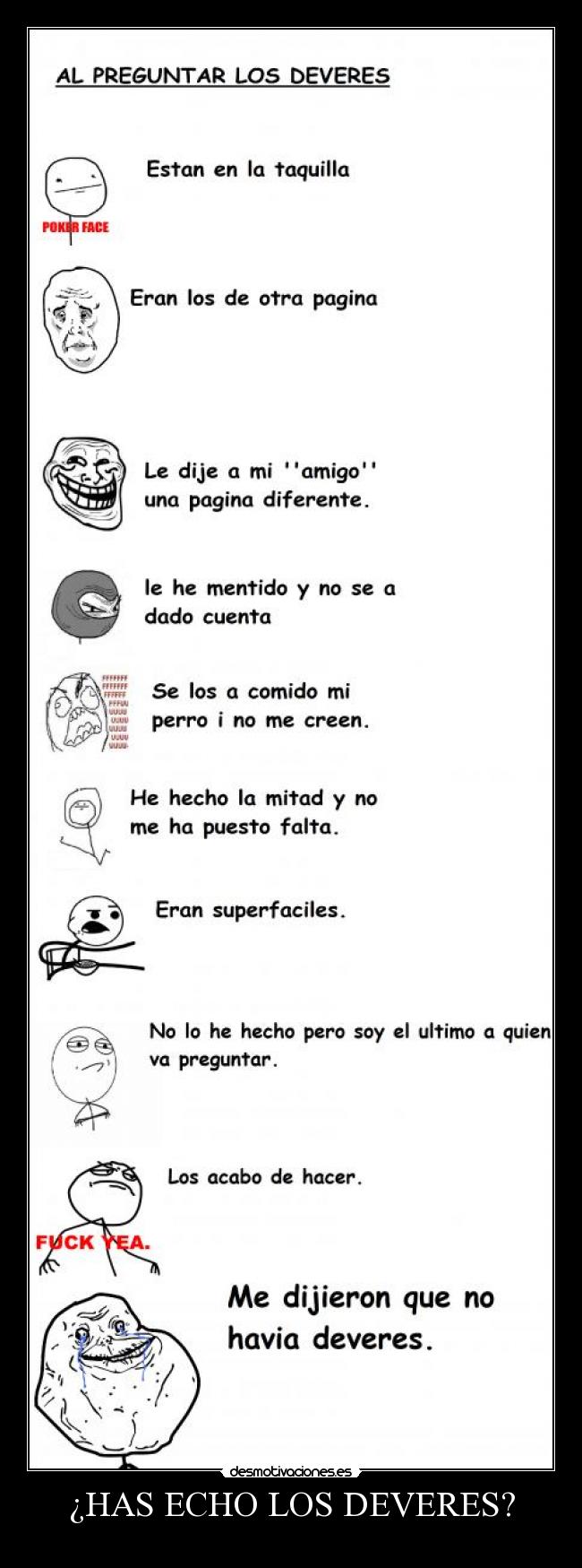 carteles deveres desmotivaciones