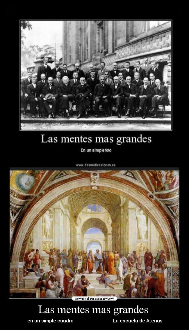 Las mentes mas grandes - en un simple cuadro La escuela de Atenas
