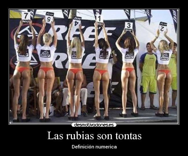 Las rubias son tontas - Definición numerica