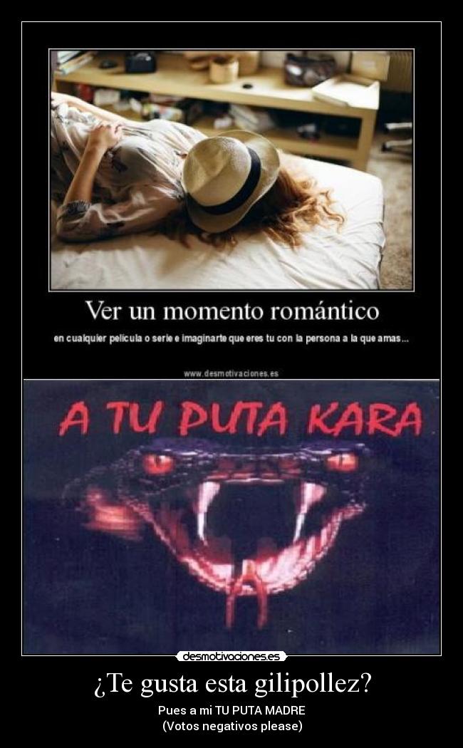 ¿Te gusta esta gilipollez? -