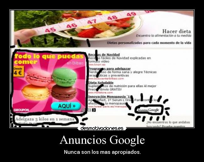 Anuncios Google - Nunca son los mas apropiados.