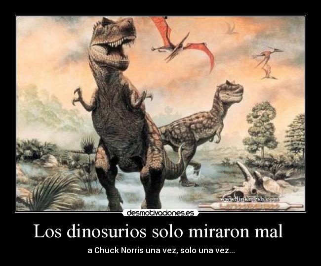 Los dinosurios solo miraron mal -