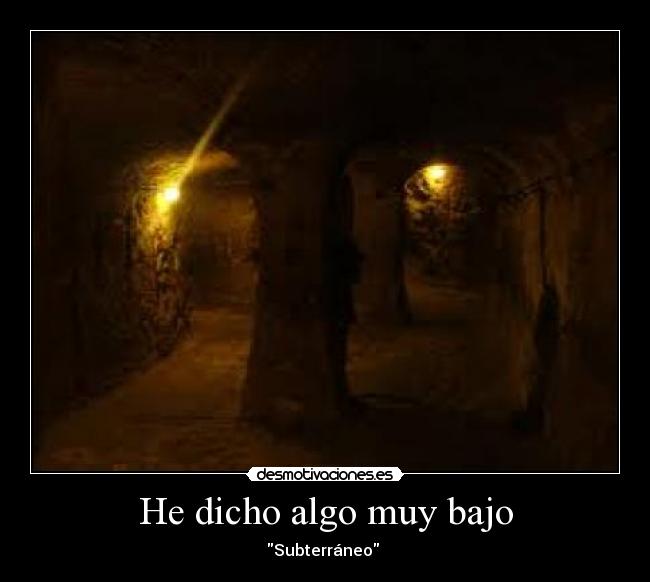 He dicho algo muy bajo -