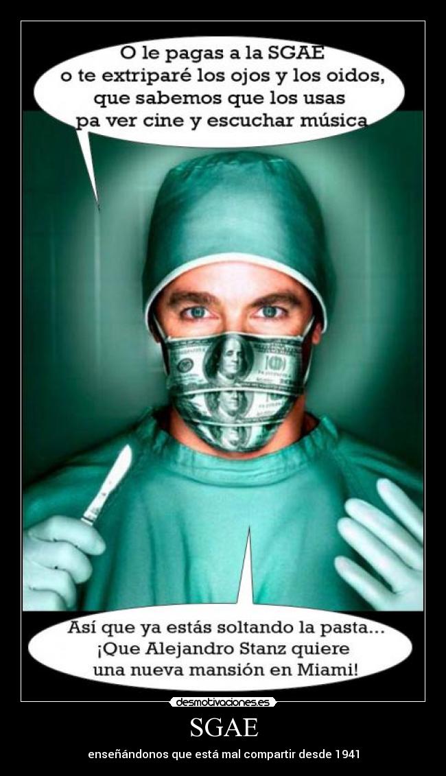 carteles sgae canon pirat 1941 desmotivacion desmotivacion troll chuck cloud 619 mal compartir gore desmotivaciones