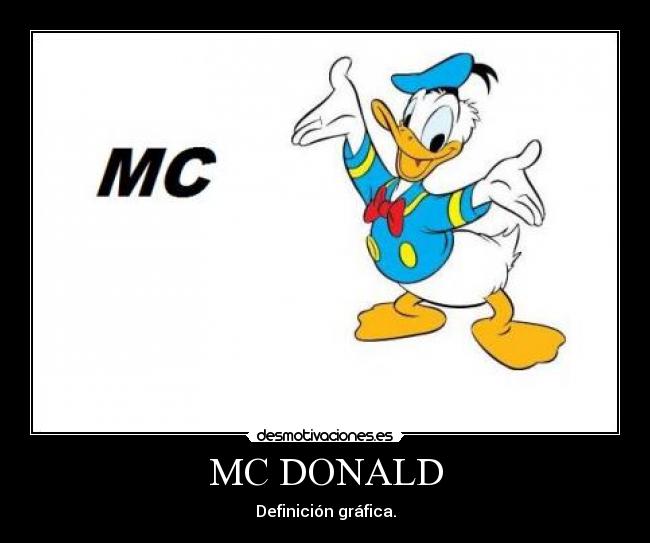 MC DONALD - Definición gráfica.