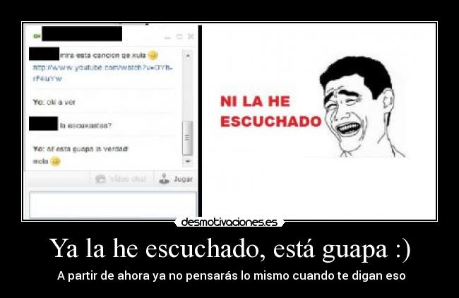 Ya la he escuchado, está guapa :) -